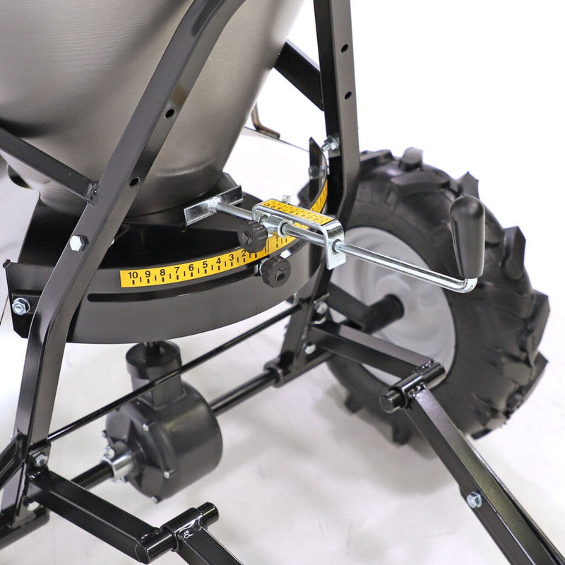 Edelstahl-Streuwagen 149 L – Anbaustreuer für Gabelstapler, 1–6 m Streubreite