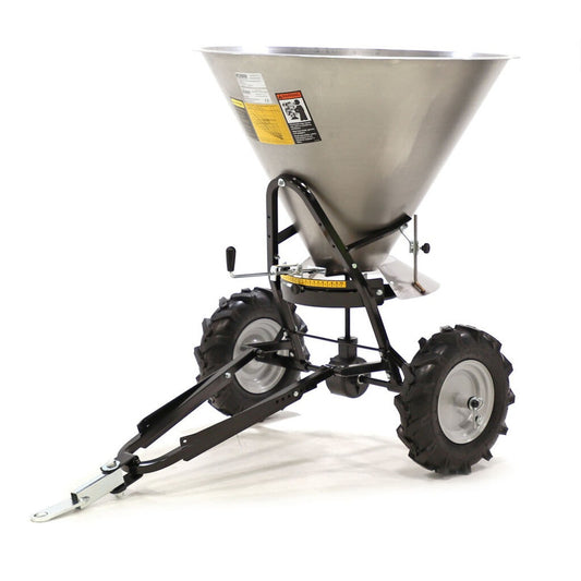 Edelstahl-Streuwagen 149 L – Anbaustreuer für Gabelstapler, 1–6 m Streubreite