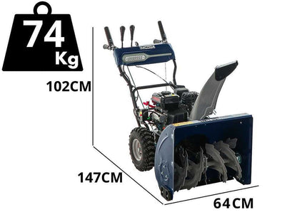 BullMach BM-61 LWE Benzin-Schneefräse – 6,5 PS Loncin-Motor, 61 cm Räumbreite, Elektrostart